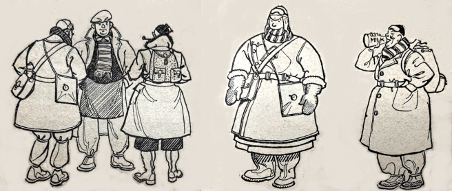 1939 EXETER TRIAL CARICATURES 1