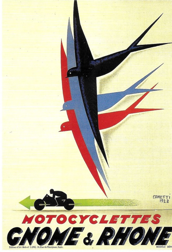 CARTOONS GNOME ET RHONE POSTER 1928