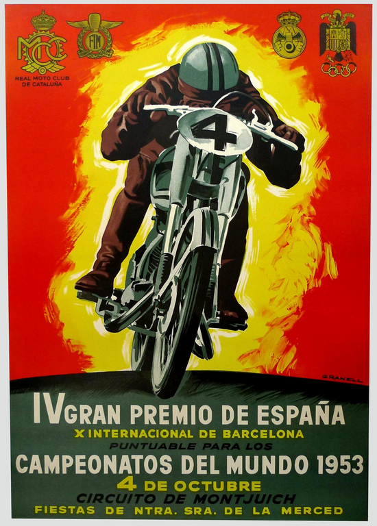 CARTOONS SPANISH GP POSTER