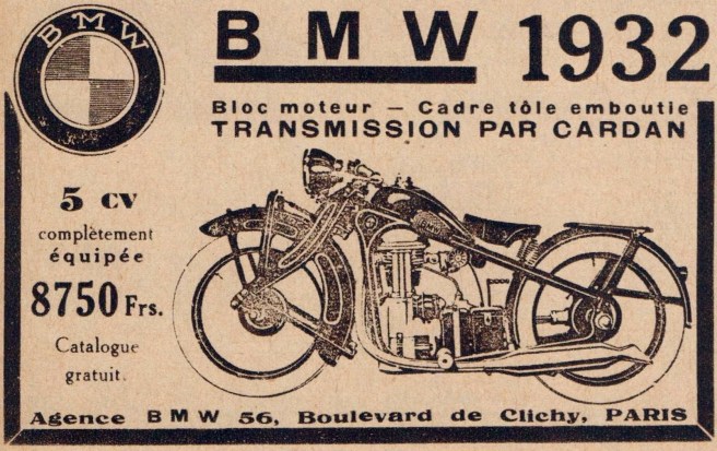1932 BMW FRENCH AD