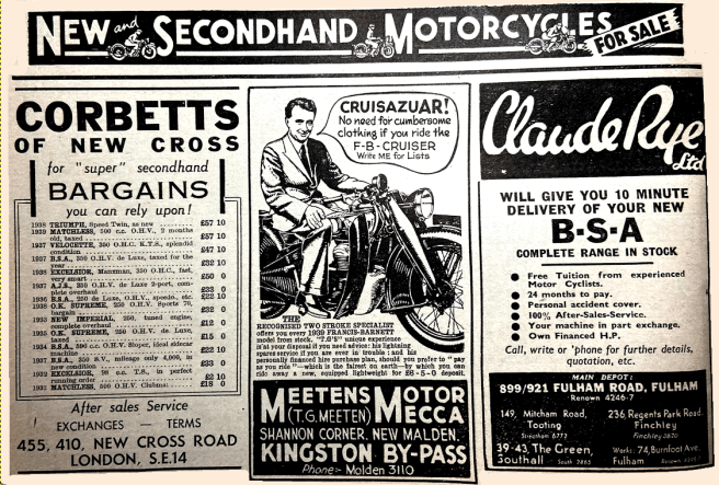 1939 CORBETTS ETC ADS