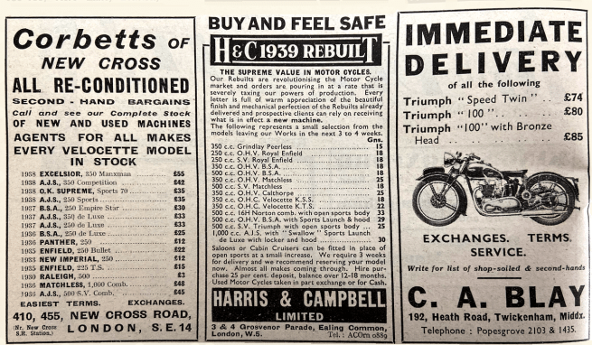 1939 CORBETTS+2 ADS