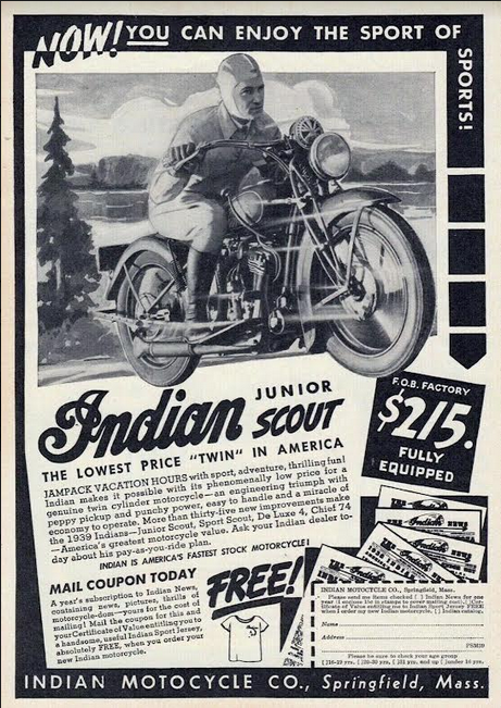 1939 INDIAN AD