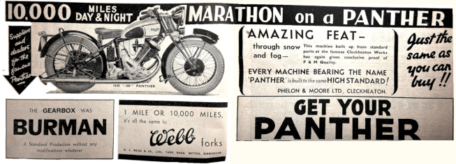 1939 PANTHER MARATHON AD