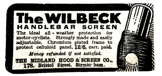 1939 WILBICK SCREEN AD
