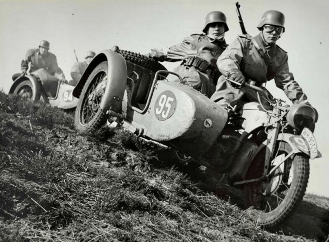 1939 WW2 WD ZUNDAPPS ON ROUGH