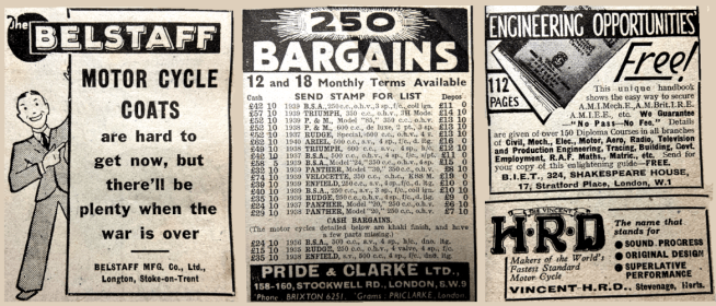 1943 BELSTAFF ETC ADS