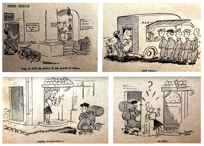 1945 SIDE ISSUE CARTOON
