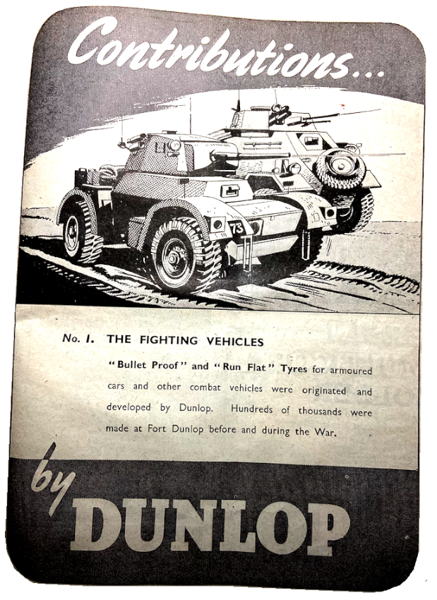 1945 DUNLOP PAGE AD