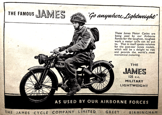 1945 JIMMY PARA BIKE AD