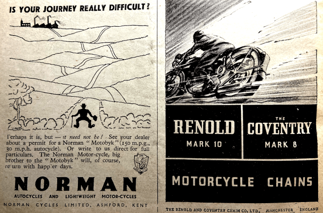 1945 NORMAN CHAINS ADS