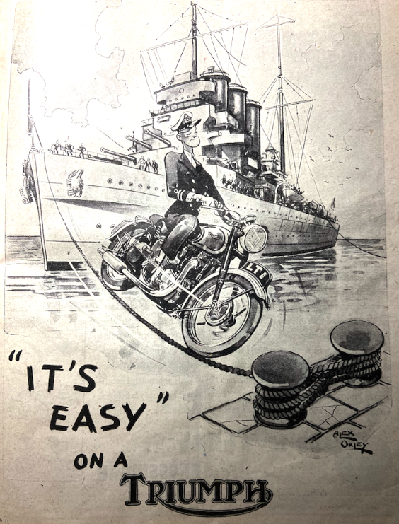1945 TRIUMPH SHIP PG AD