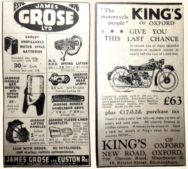 1946 GROSE KINGS ADS