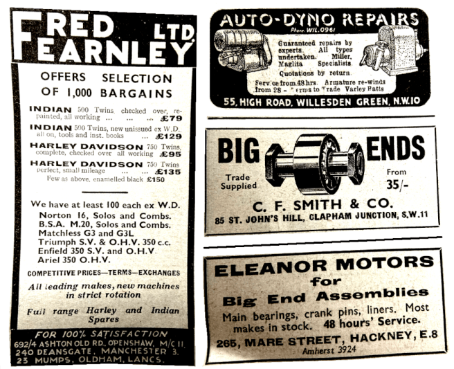 1947 FEARNLEY ETC ADS