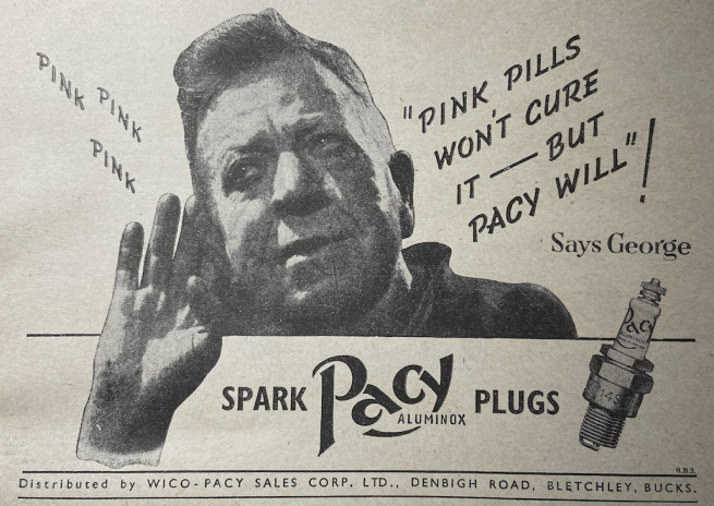 1947 PACY PLUGS AD