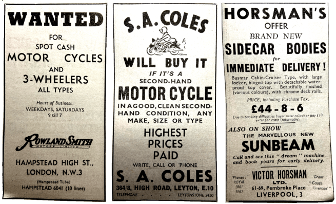 1947 ROWLAND ETC ADS