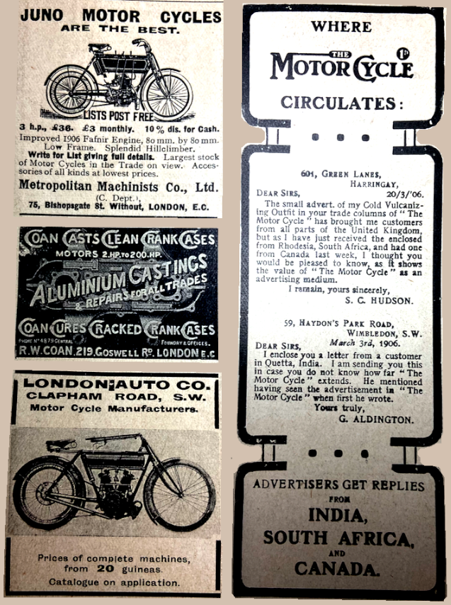 1906 JUNO ETC ADS
