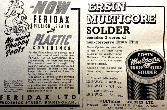 1946 FERIDEX ERSIN ADS