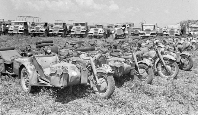 Captured German Motorcycles Tunisia 1943