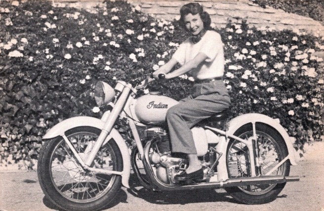 Female Rider on Indian Motorcycle
