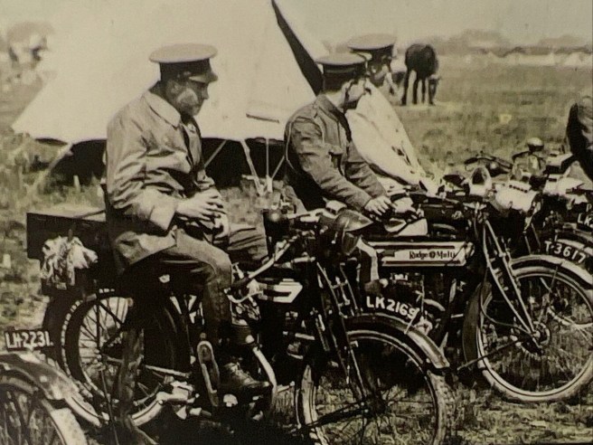 Ww1 Despatch Riders At Front